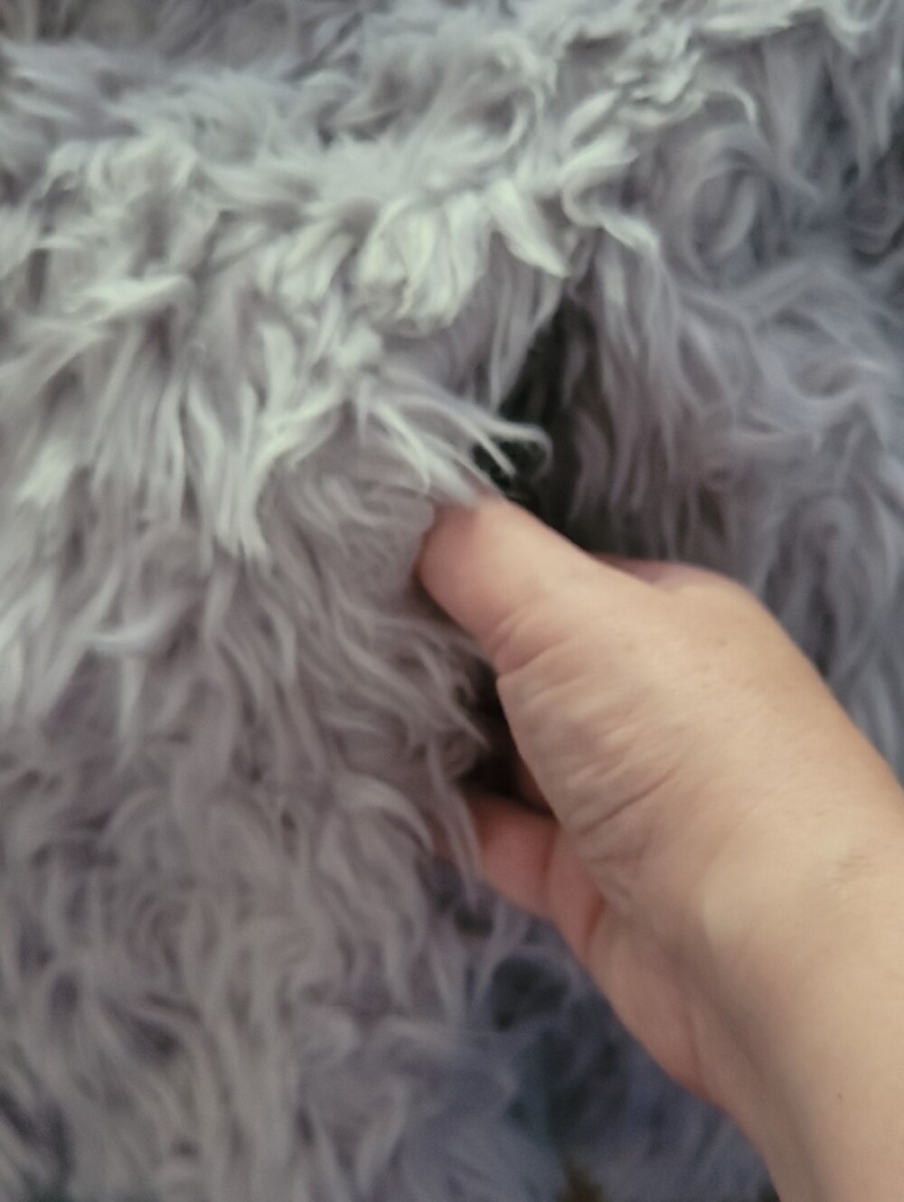 Avec Les Filles Light Gray Teddy Faux Fur Jacket NEW SIZE M SUPER SOFT - Picture 11 of 13